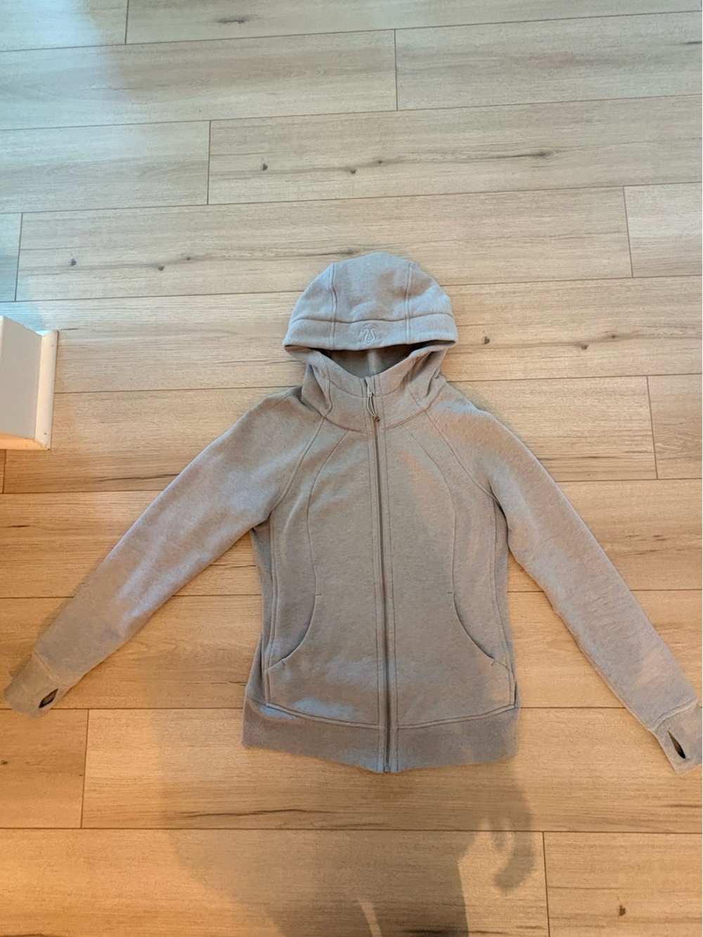lululemon athletica Women's Hooded Zip Jacket - Light Taupe